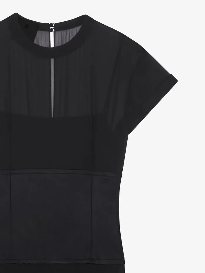 Women Dresses Givenchy Bimaterial Dress Black