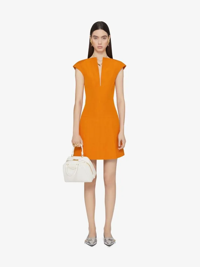 Women Dresses Givenchy Dress In Linen And Silk Dark Orange