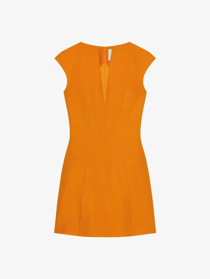 Women Dresses Givenchy Dress In Linen And Silk Dark Orange
