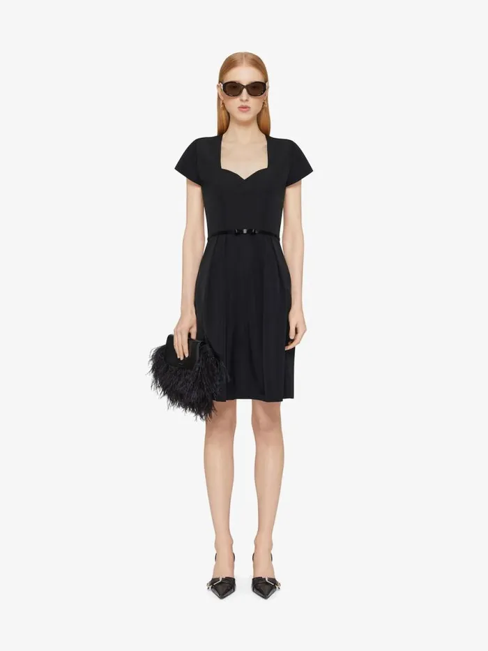 Women Dresses Givenchy Dress In Taffetas With 4G Bow Dtail Black