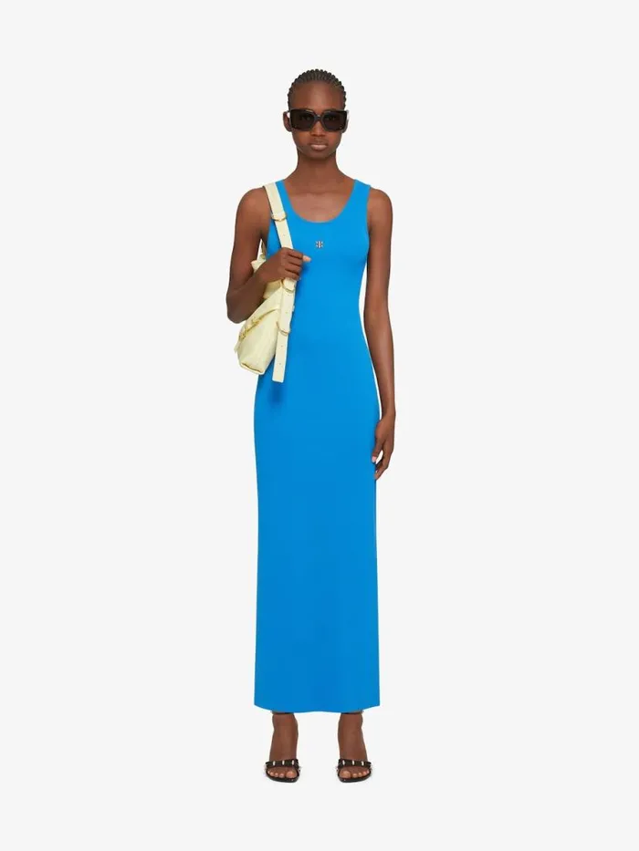 Women Dresses Givenchy Tank Dress In Knit Moroccan Blue