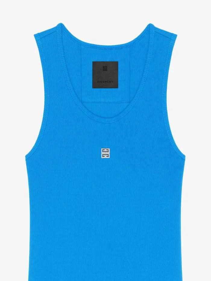 Women Dresses Givenchy Tank Dress In Knit Moroccan Blue