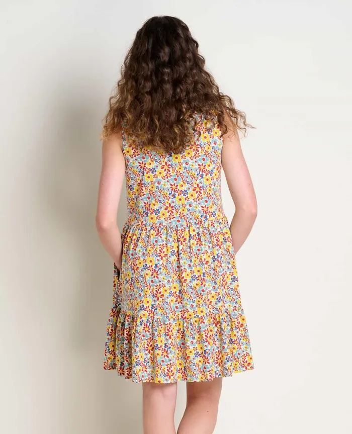 Women Dresses Toad and Co Marley Tiered Sleeveless Dress Barley Multi Floral Print