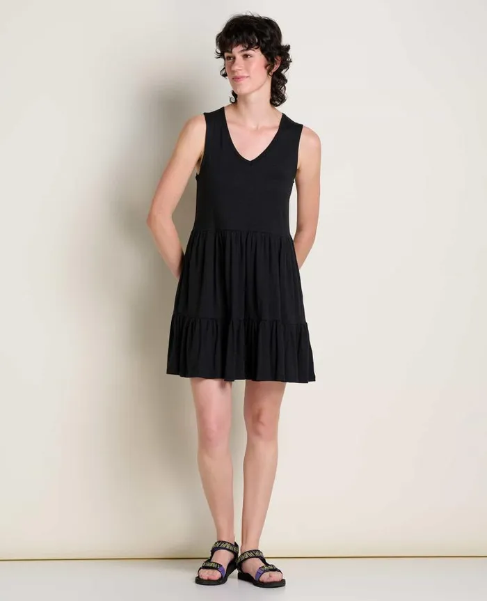 Women Dresses Toad and Co Marley Tiered Sleeveless Dress Black