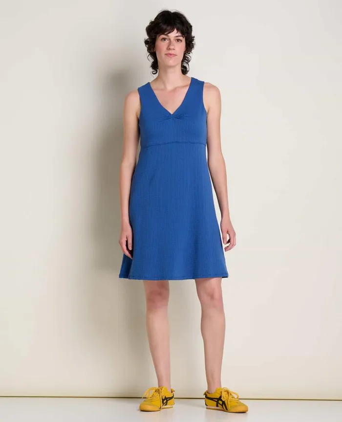 Women Dresses Toad and Co Rosemarie Sleeveless Dress Cornflower Texture