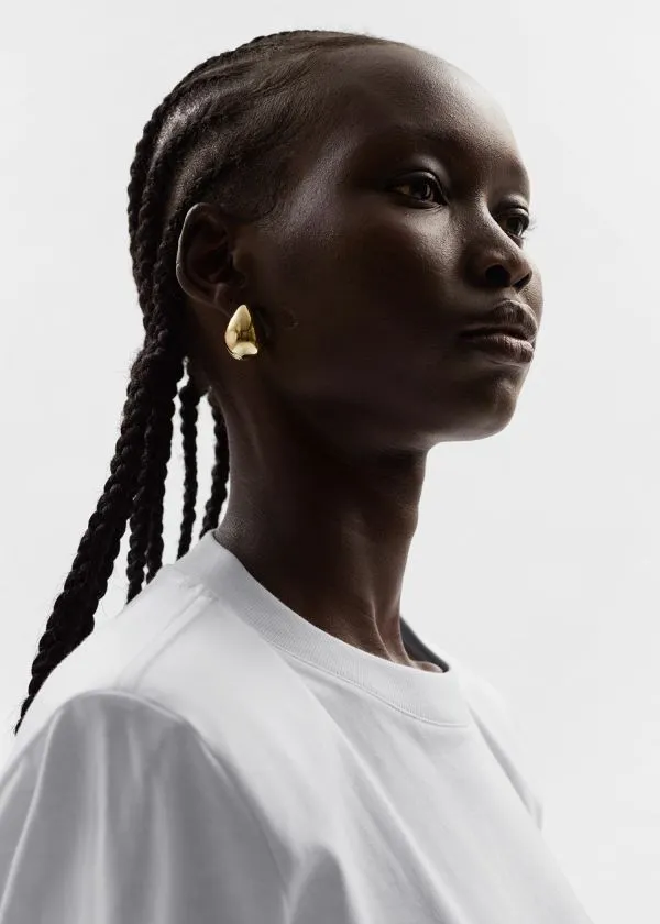 Women Earrings and Other Stories Chunky Teardrop Earrings Gold