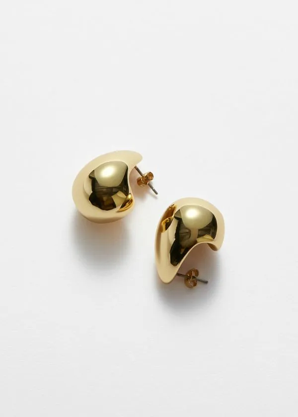 Women Earrings and Other Stories Chunky Teardrop Earrings Gold