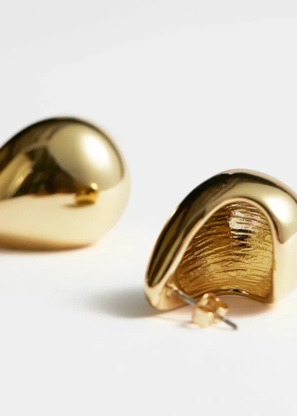 Women Earrings and Other Stories Chunky Teardrop Earrings Gold