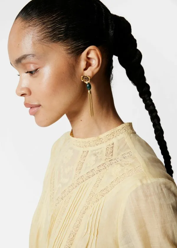 Women Earrings and Other Stories Wild Rose Pendant Earrings Gold