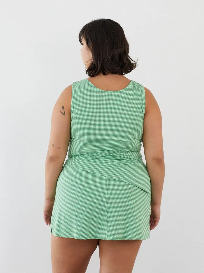 Women Erin Tank Pesto Gingham Lisa Says Gah Sleeveless Tops