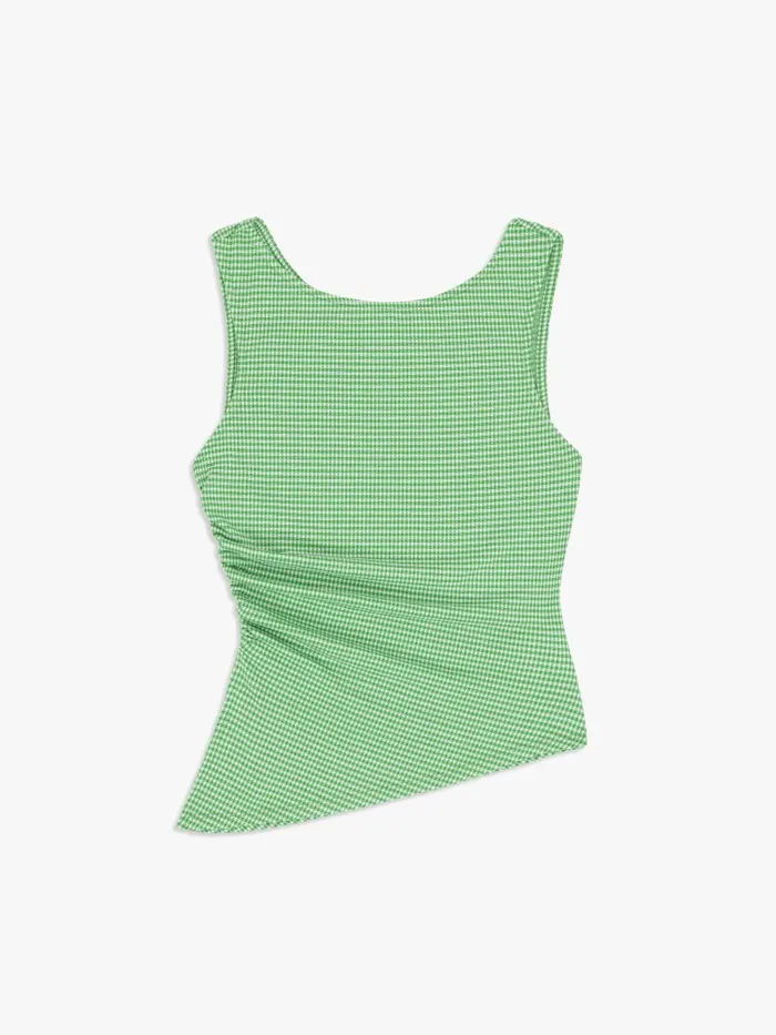 Women Erin Tank Pesto Gingham Lisa Says Gah Sleeveless Tops