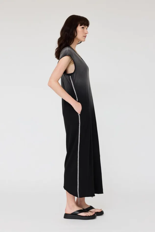 Women Faded Black Cocoon Maxi Dress Raquel Allegra Dresses