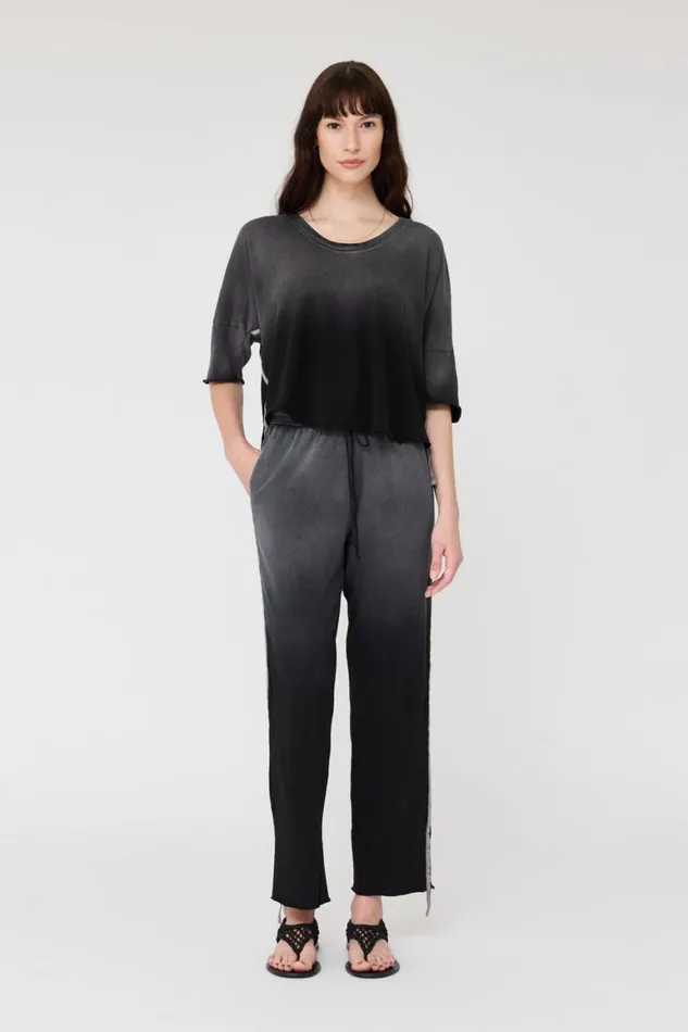 Women Faded Black Venice Tee Raquel Allegra Tops
