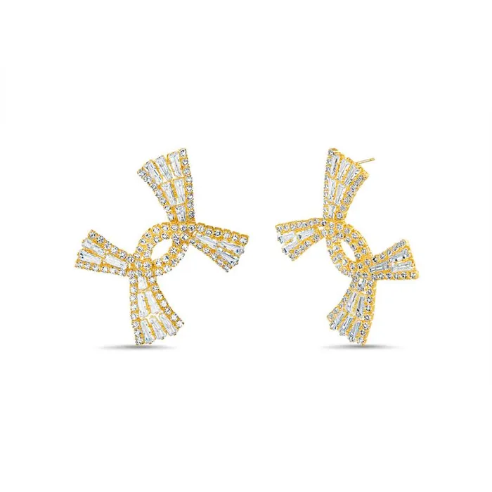 Women Fashion Jewelry Badgley Mischka Criss Cross Statement Earrings