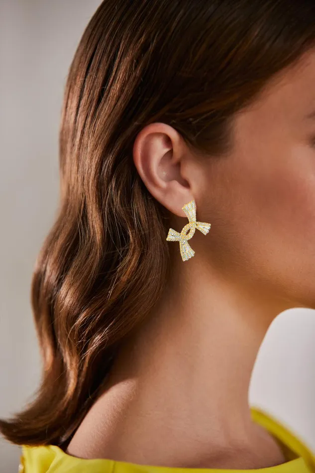 Women Fashion Jewelry Badgley Mischka Criss Cross Statement Earrings