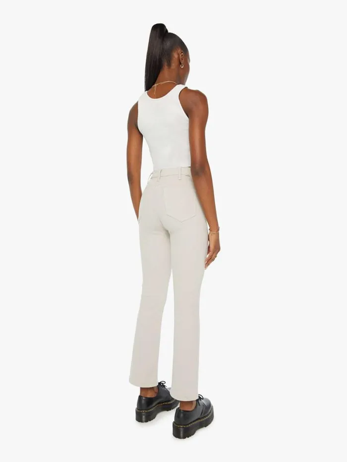 Women Flare Mother Denim The Hustler Flood Feather Grey