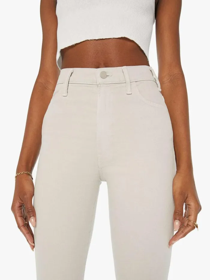 Women Flare Mother Denim The Hustler Flood Feather Grey