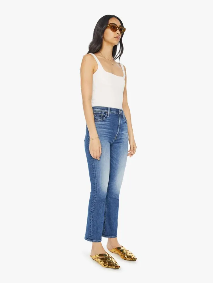 Women Flare Mother Denim The Tripper Flood Wash Sixth Sense