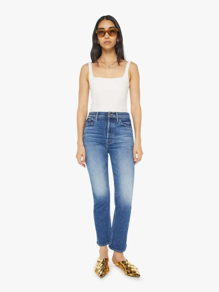 Women Flare Mother Denim The Tripper Flood Wash Sixth Sense