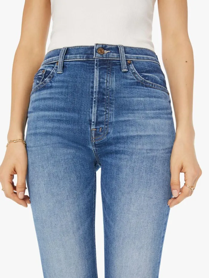 Women Flare Mother Denim The Tripper Flood Wash Sixth Sense