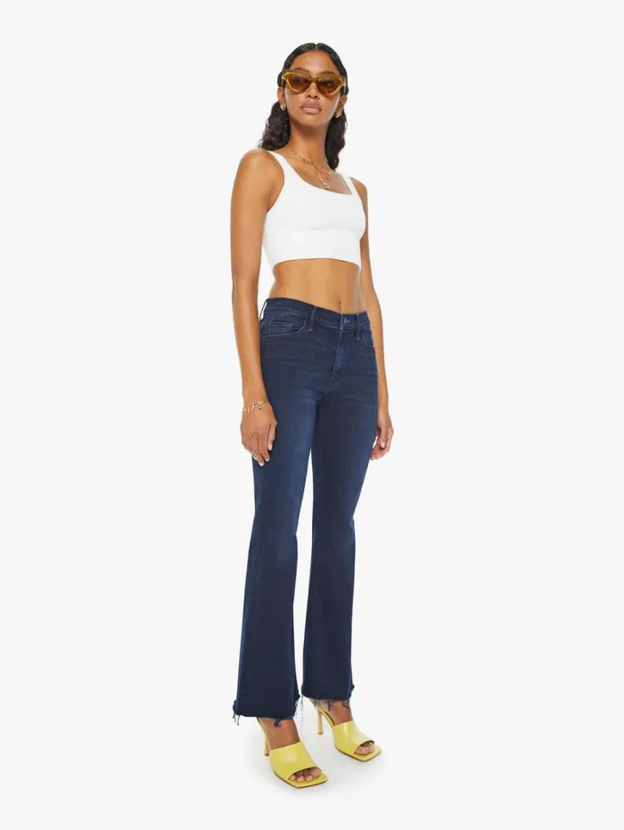 Women Flare Mother Denim The Weekender Fray Wash Chip On My Shoulder