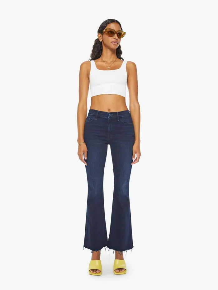 Women Flare Mother Denim The Weekender Fray Wash Chip On My Shoulder