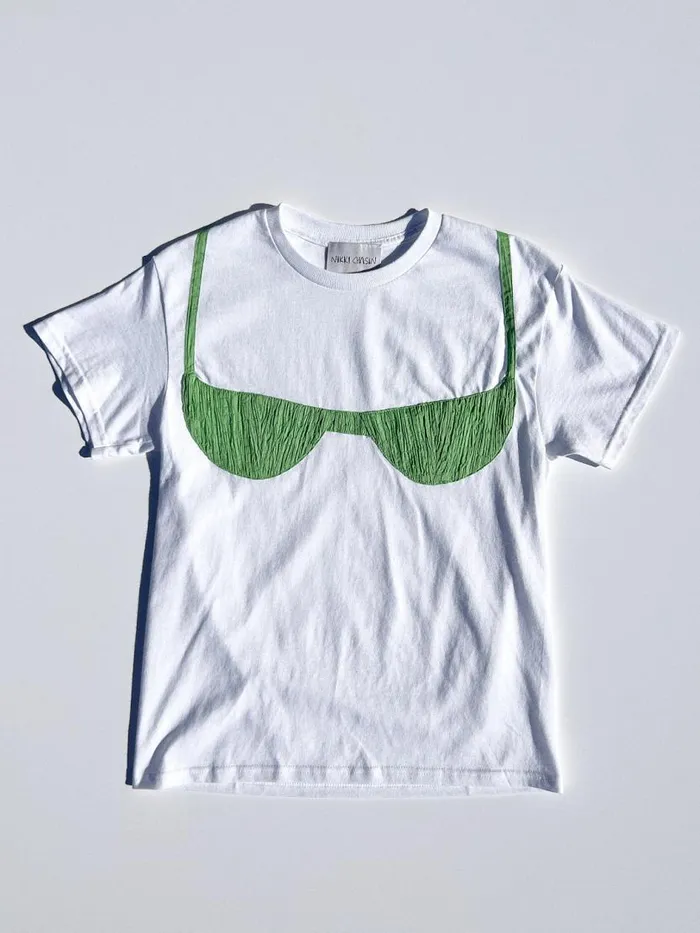 Women Florida Woman Applique Tee Grass Green Lisa Says Gah Tops