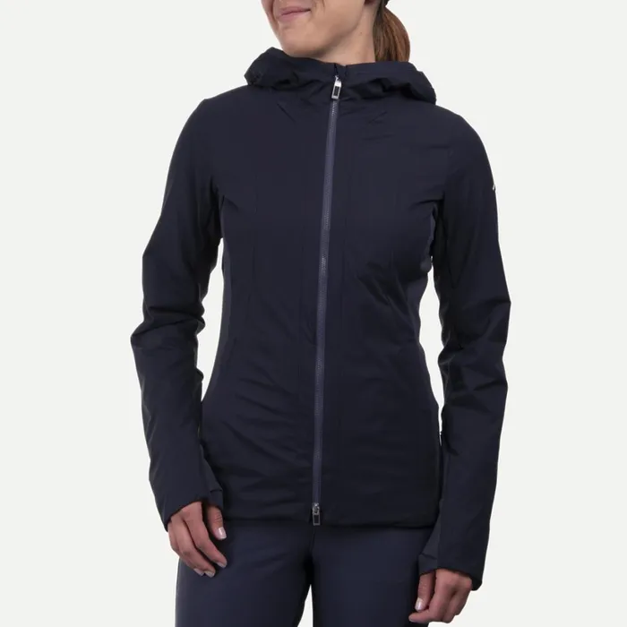 Women FRX Light Hooded Jacket Deep Space KJUS Midlayers and Sweaters