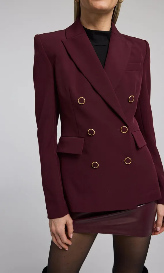 Women Generation Love Clothing Blazers and Jackets Arielle Crepe Blazer Malbec