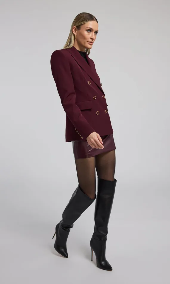 Women Generation Love Clothing Blazers and Jackets Arielle Crepe Blazer Malbec