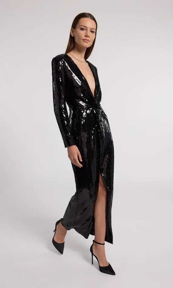 Women Generation Love Clothing Dresses Silvanna Sequin Dress Black