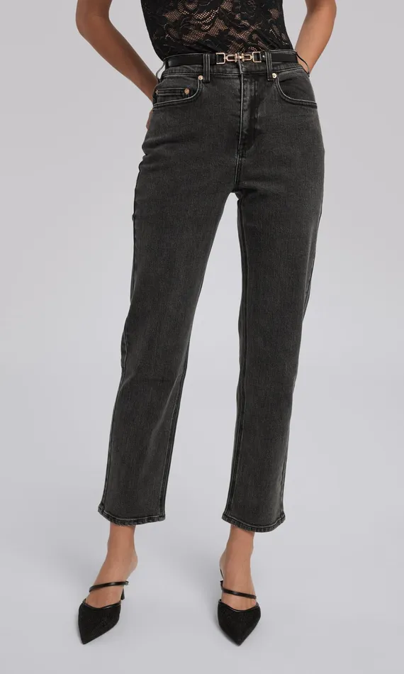 Women Generation Love Clothing Pants Emmett Denim Pants With Vegan Leather Belt Washed Black Women Generation Love Clothing Pants Emmett Denim Pants With Vegan Leather Belt Washed Black