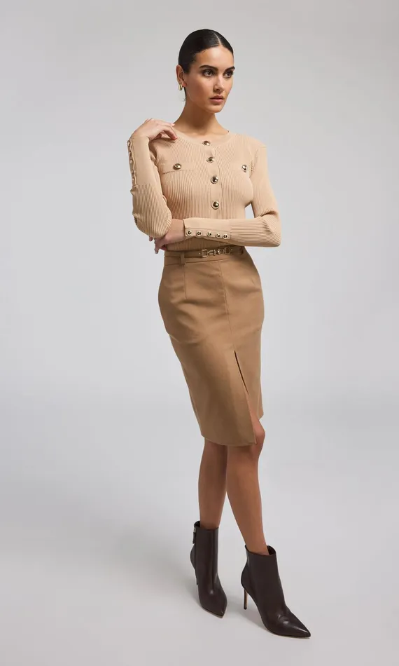 Women Generation Love Clothing Skirts Alayna Suiting Skirt Camel