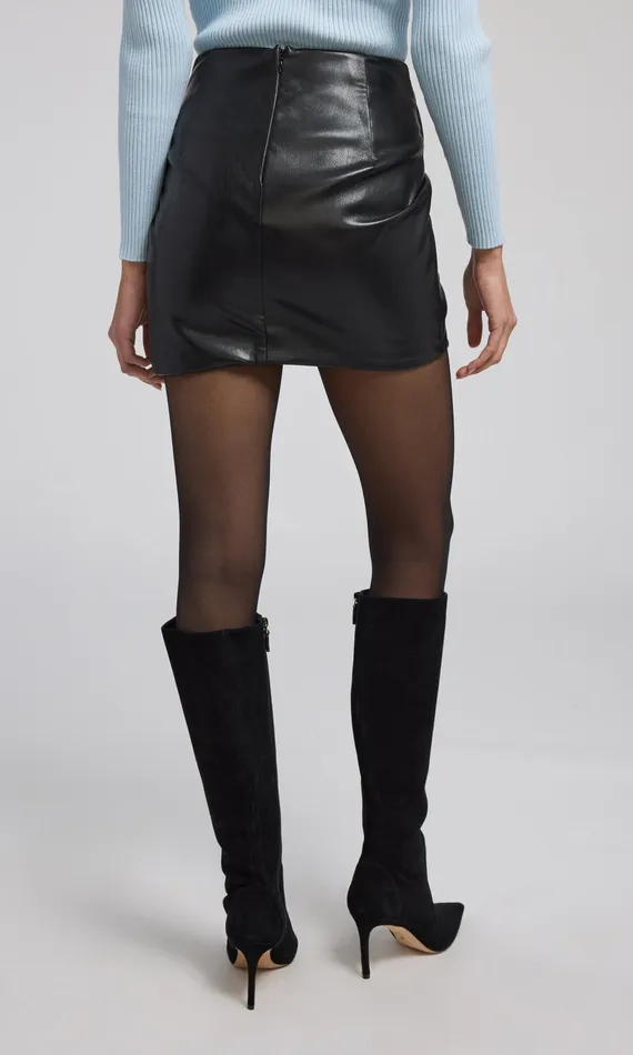 Women Generation Love Clothing Skirts Shyann Vegan Leather Mini Skirt Black