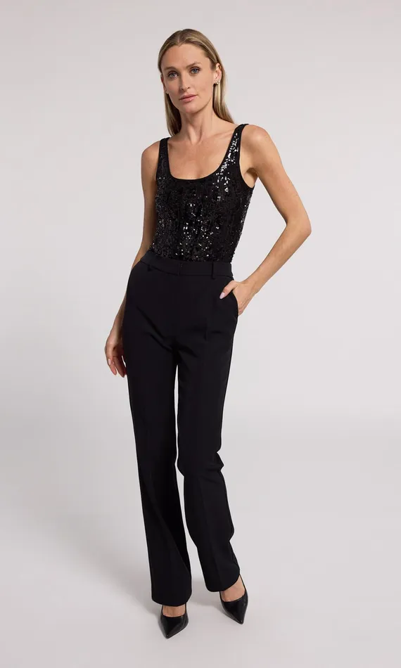 Women Generation Love Clothing Tops Dina Sequin Bodysuit Black