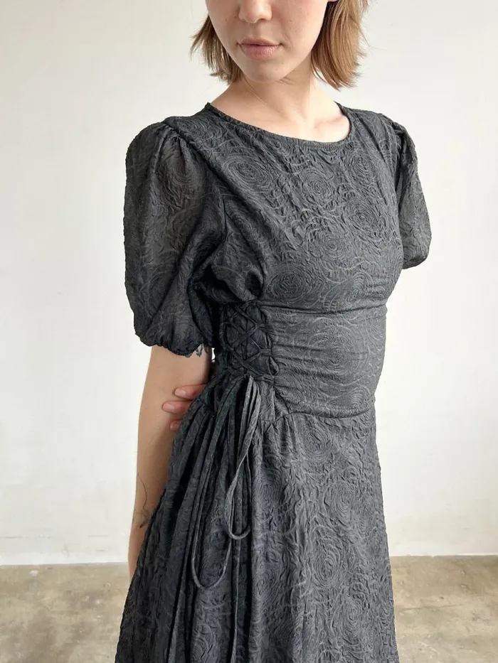 Women Gianna Dress Black Rosette Lisa Says Gah Dresses