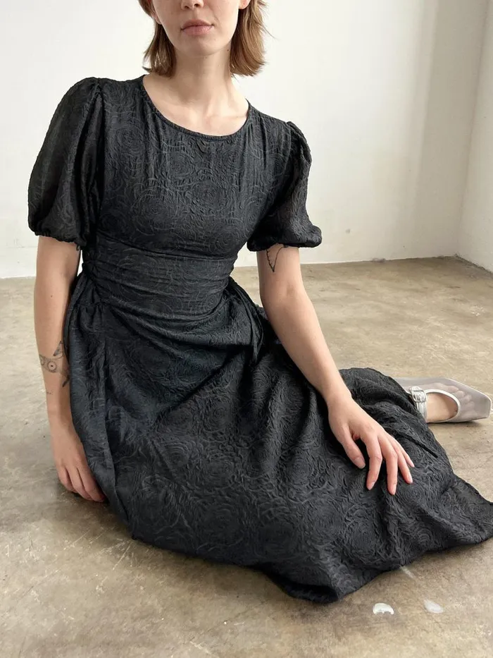 Women Gianna Dress Black Rosette Lisa Says Gah Dresses