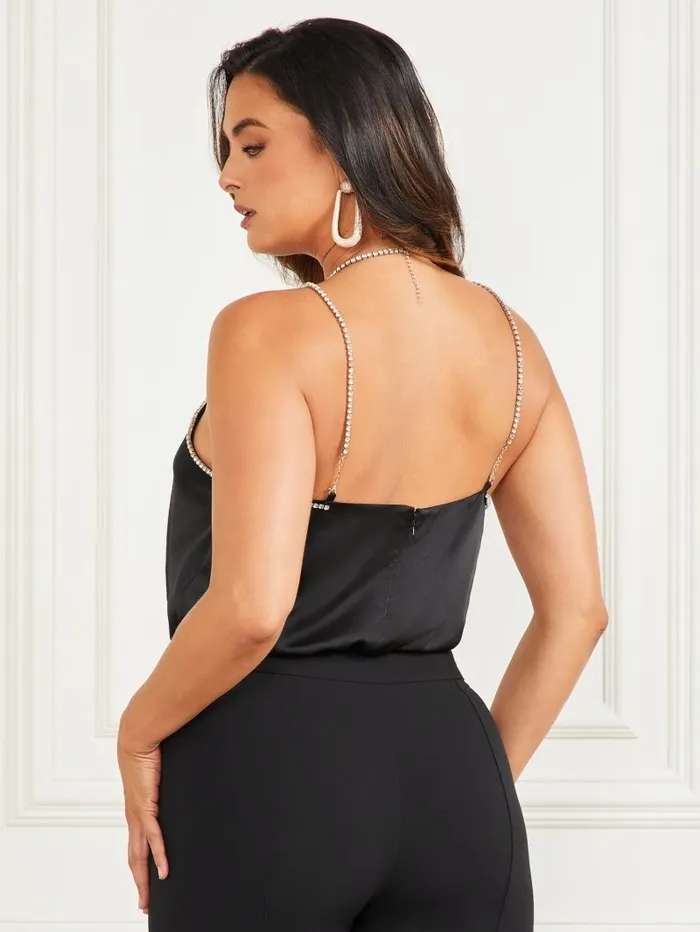 Women GUESS The Fifi Top Black Tops Women GUESS The Fifi Top Black Tops
