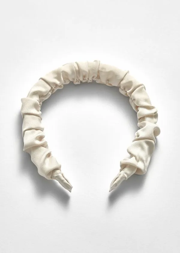 Women Hair Accessories and Other Stories Ruched Alice Headband Beige
