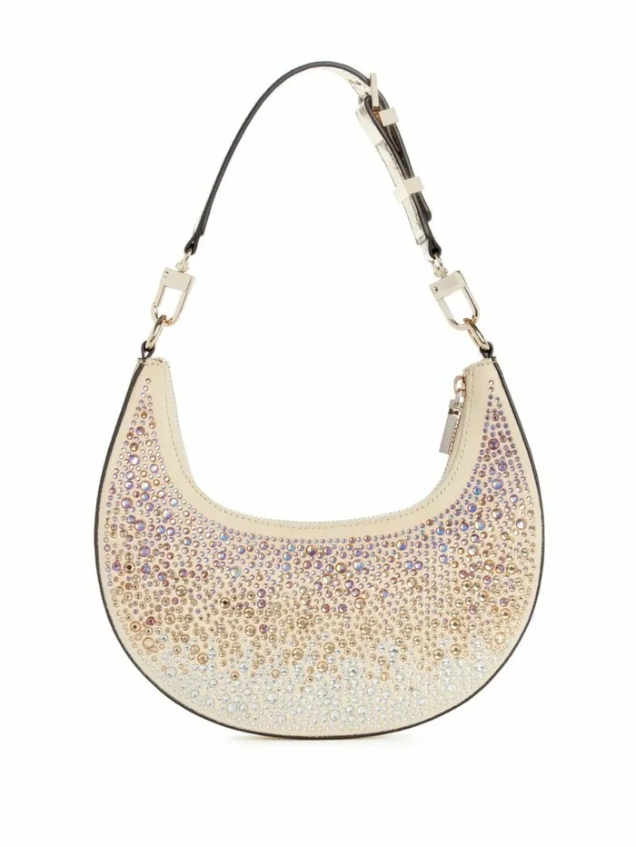 Women Handbags GUESS Lua Rhinestone Shoulder Bag Gold Women Handbags GUESS Lua Rhinestone Shoulder Bag Gold