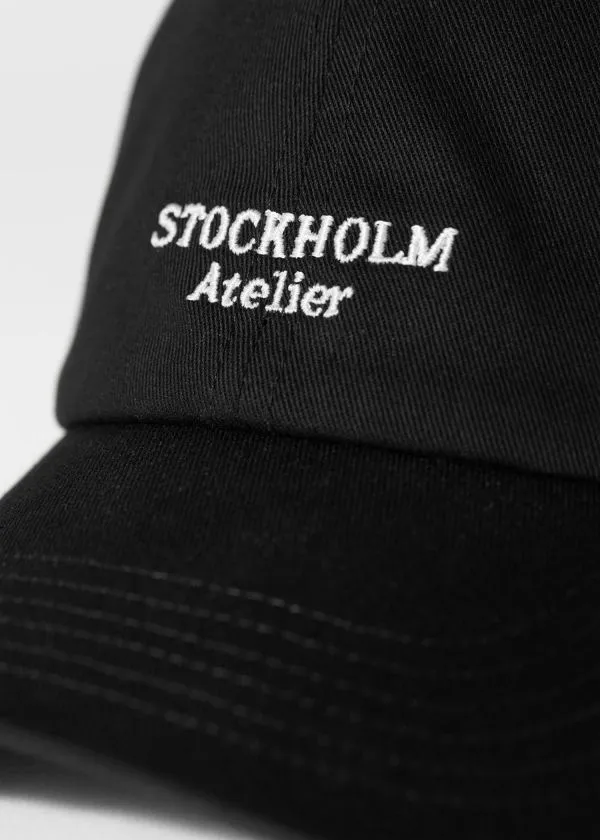 Women Headwear and Other Stories Embroidered Baseball Cap Black Women Headwear and Other Stories Embroidered Baseball Cap Black