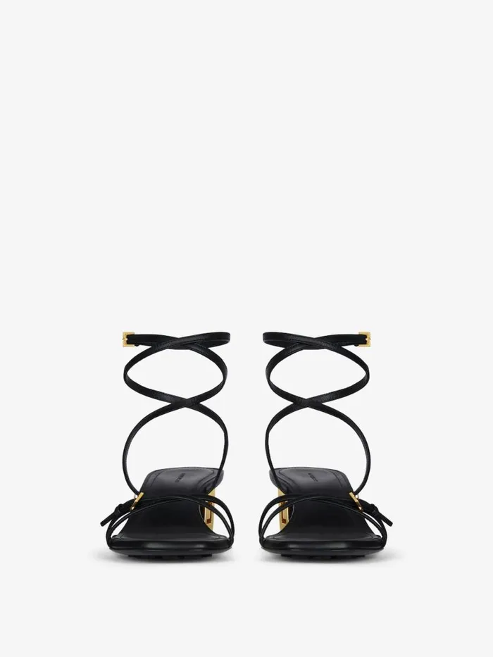 Women Heels Givenchy G Cube Sandals In Leather Black Women Heels Givenchy G Cube Sandals In Leather Black