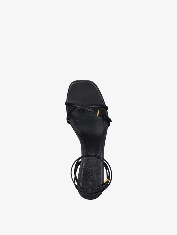 Women Heels Givenchy G Cube Sandals In Leather Black Women Heels Givenchy G Cube Sandals In Leather Black
