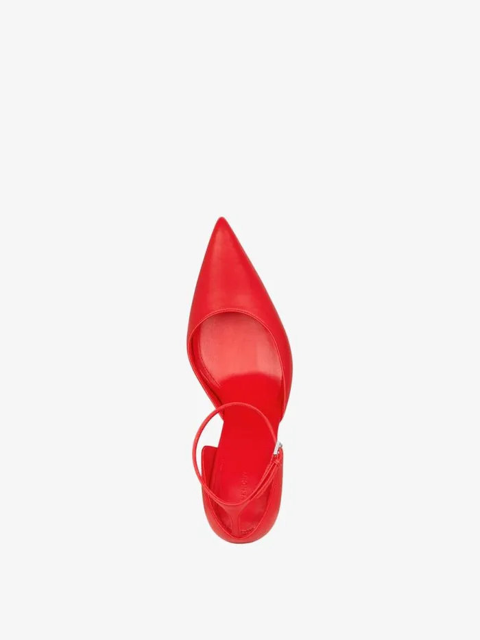 Women Heels Givenchy Show Pumps In Leather With Stockings Red