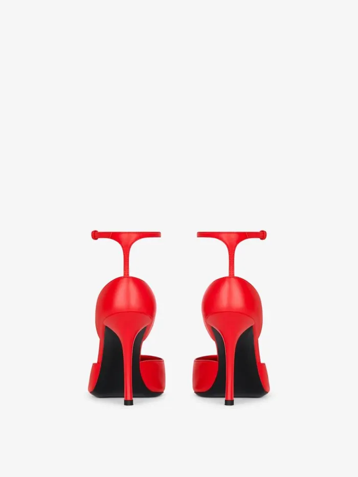 Women Heels Givenchy Show Pumps In Leather With Stockings Red