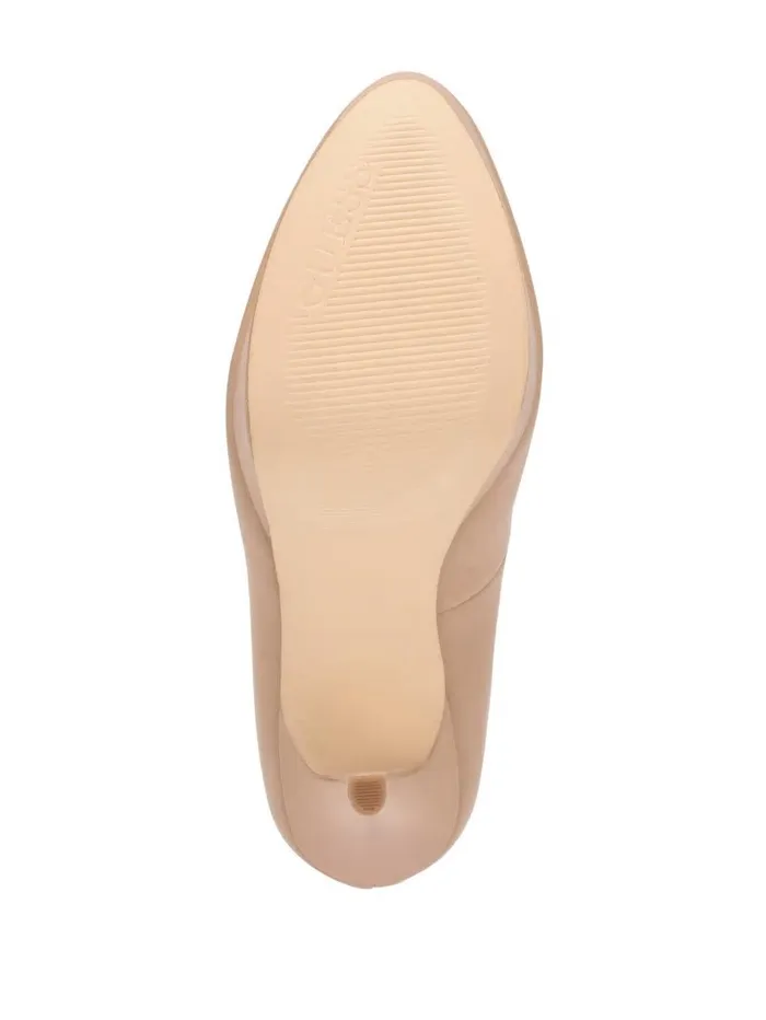 Women Heels GUESS Cador Leather Stiletto Heels Light Natural 110