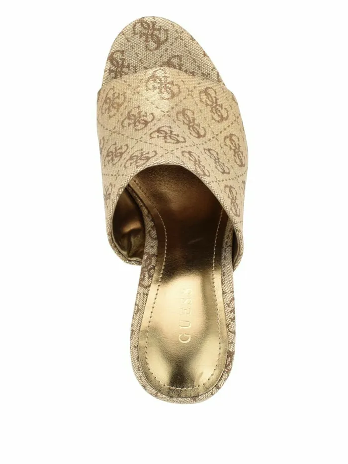 Women Heels GUESS Yenise Wedge Sandals Gold Women Heels GUESS Yenise Wedge Sandals Gold