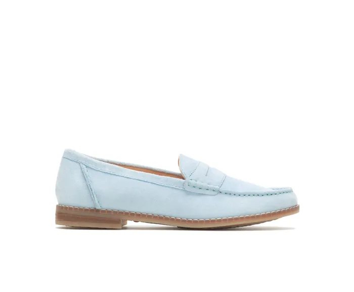 Women Hush Puppies Wren Loafer Blue Dusk Suede Loafers