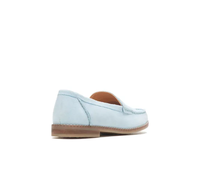 Women Hush Puppies Wren Loafer Blue Dusk Suede Loafers