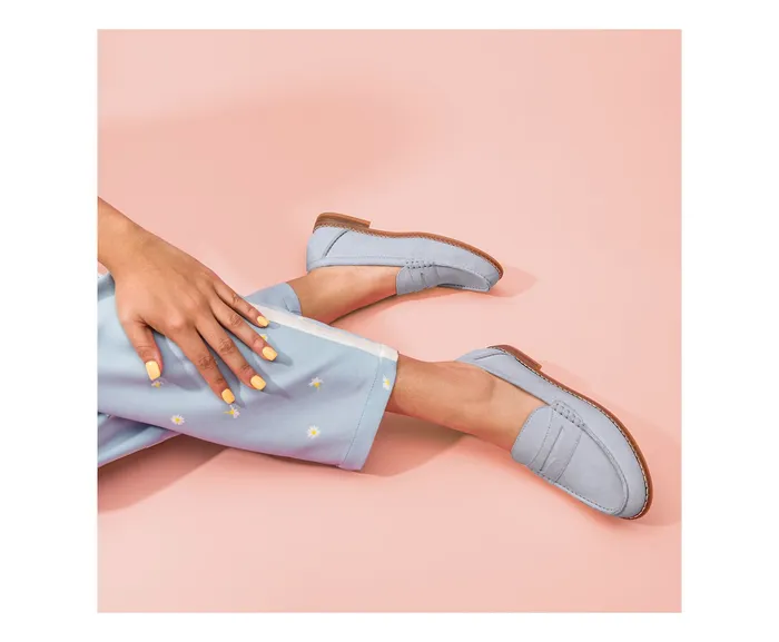 Women Hush Puppies Wren Loafer Blue Dusk Suede Loafers